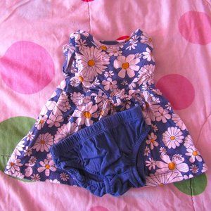 Carter's 3 Months Blue Daisy Dress Set